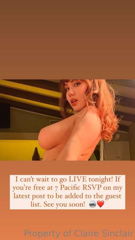 I'm so excited to be going LIVE tonight! I'm running a littl..