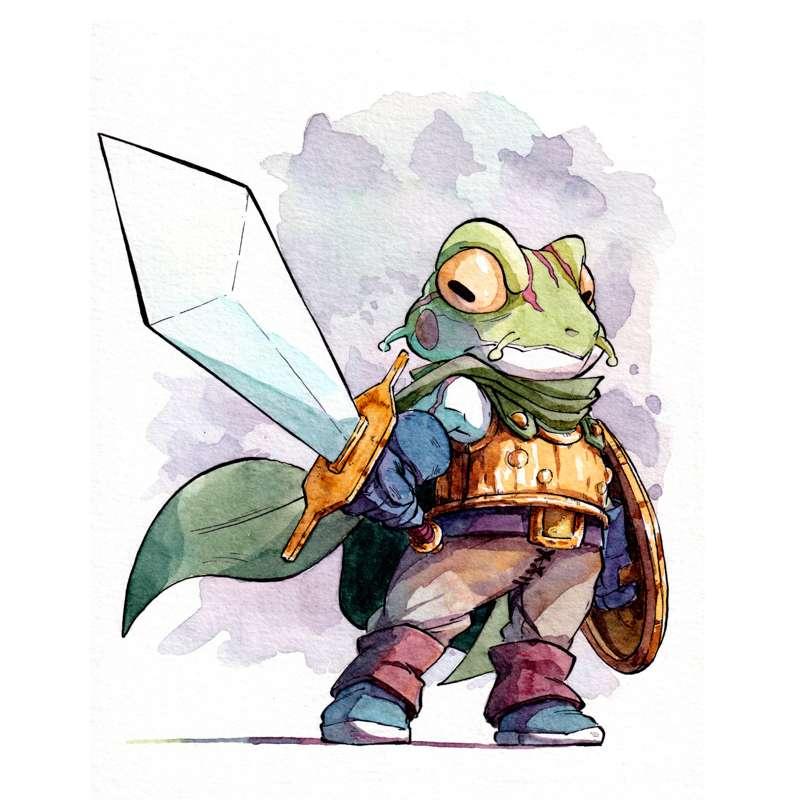 Retro Art Gallery | Chrono Trigger original art by watercolor