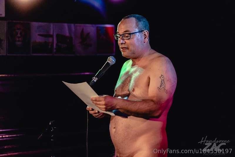 From one of my performance with Naked Boys Reading.  Photo b..