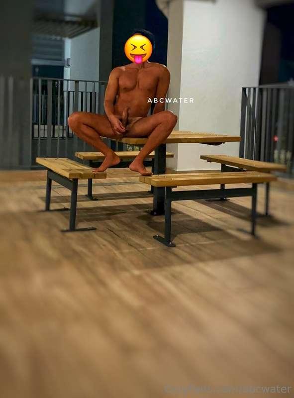 Naked picnic 全裸野餐  #outdoor #abs #chest #posing #cock #naked