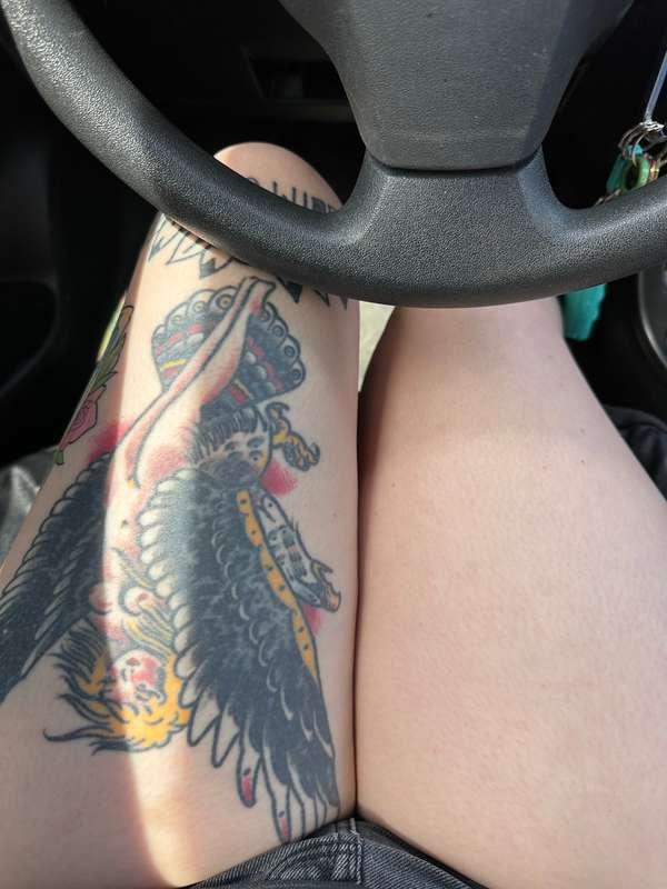 Getting tattooed today, bye bye blank thigh!