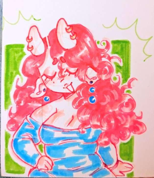 Marker drawings of babes 