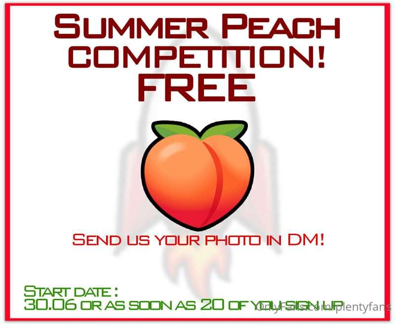 20 SLOTS, SEND US PHOTO IN DM WITH "PEACH COMP" MESSAGE!