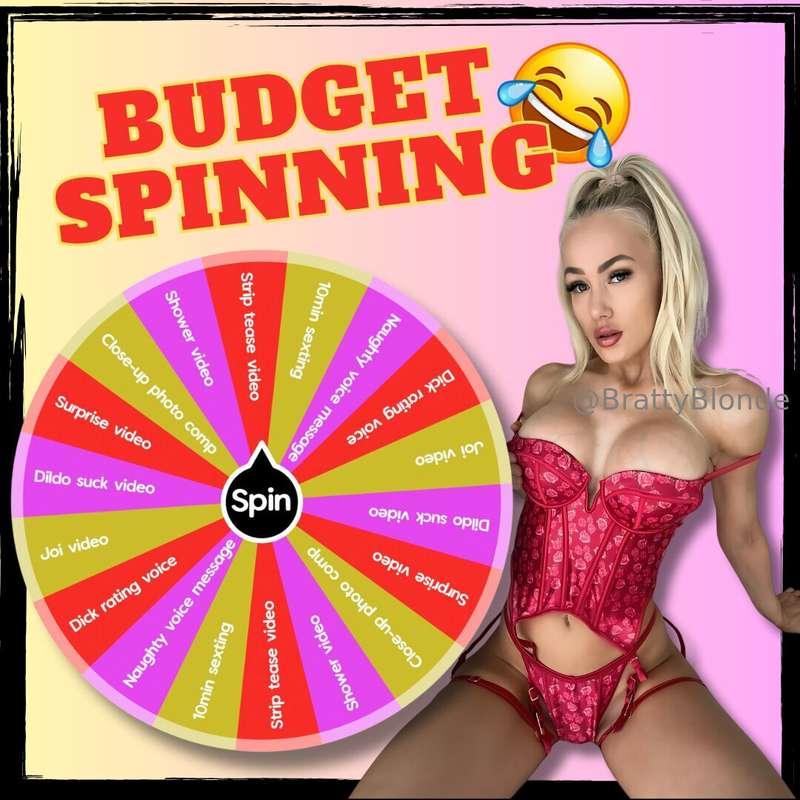 1 SPIN = 5$ 2 SPINS = 10$ 3 SPINS = 15$ 4 SPINS = 20$  Are y..