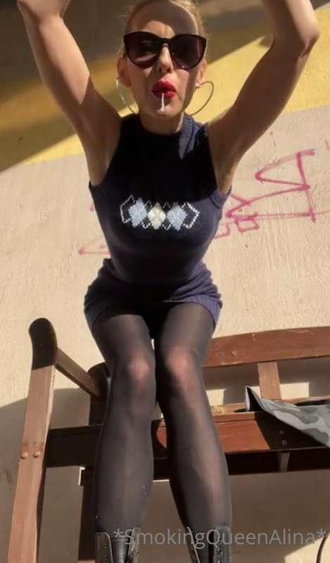 Smoking in nylons and dr.Martens in public