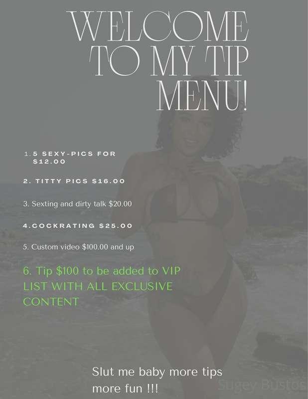 ‼️SUGEYS TIP MENU AS REQUESTED 🎁‼️🔞