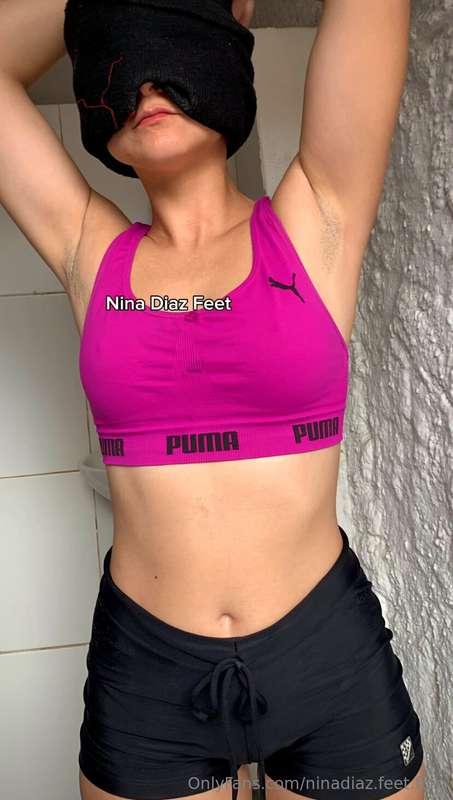 My Sweaty Armpit after Workout! 🥵 some licking, spit and hot..