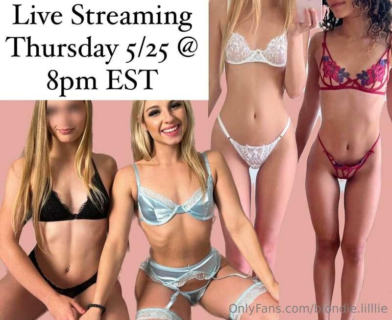 Are you ready for a four girl live stream? Gonna get crazy o..