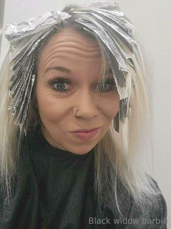 Getting hair done for the cali trip.... t minus 3 days and o..