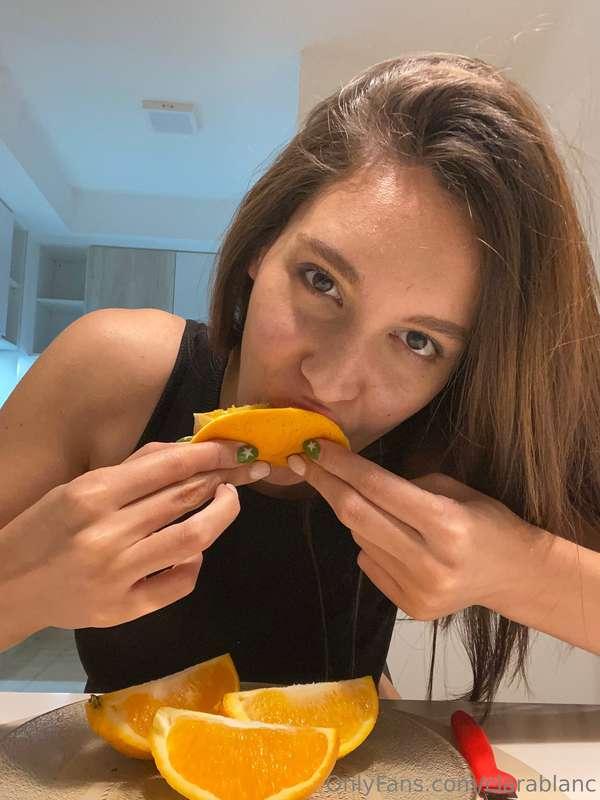 Can I suck you like my oranges? What do u think? 👀💦