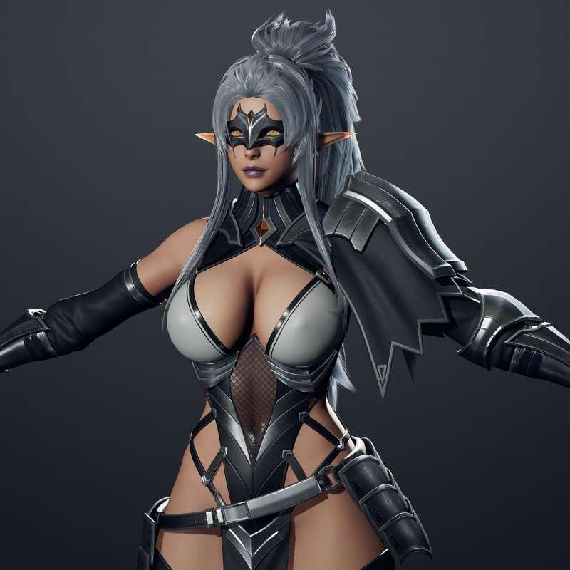 Dark Elf Blader WIP 04 - Armor and Suit Full Textures!