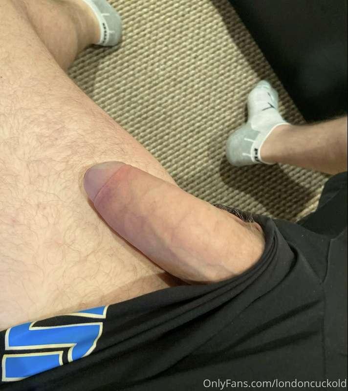 Even when my boyfriend has a semi his dick still looks fucki..