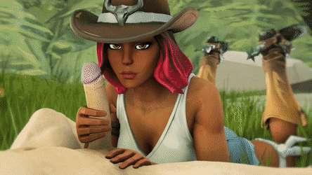 Calamity kissing your thing.