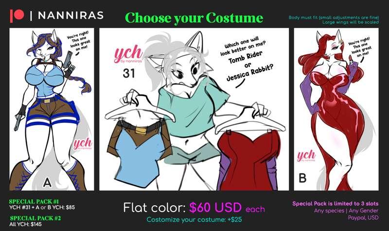 October: Choose your Costume (2nd batch YCH)