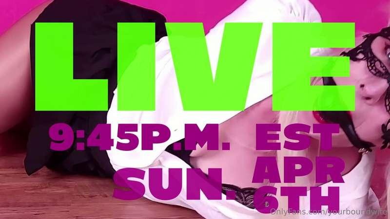 This month's livestream is in just six days - didn't know th..