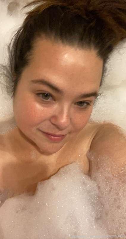 Enjoying a nice relaxing bath after an intense but satisfyin..