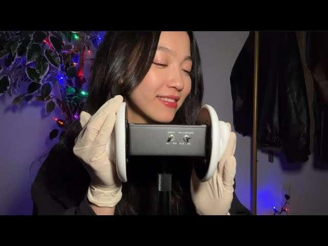 ASMR Loving Whispers & Ear Attention on a Rainy Night 🌧️💙 Latex Glove & Brush Sounds