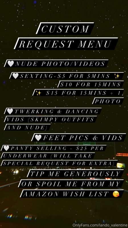 Don’t forget I take requests for tips😘