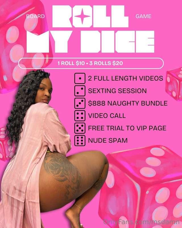 𝗡𝗔𝗨𝗚𝗛𝗧𝗬 𝗗𝗜𝗖𝗘 𝗥𝗢𝗟𝗟 🎲My DICE ROLL GAME is filled with my 𝙉𝘼𝙐𝙂𝙃..