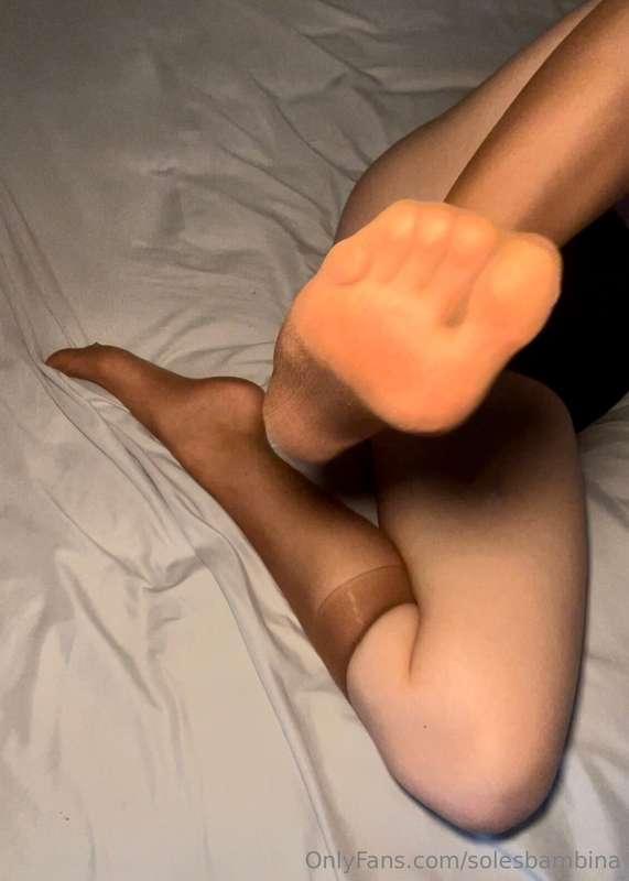 Take these stockings off with your teeth so you can lick my ..