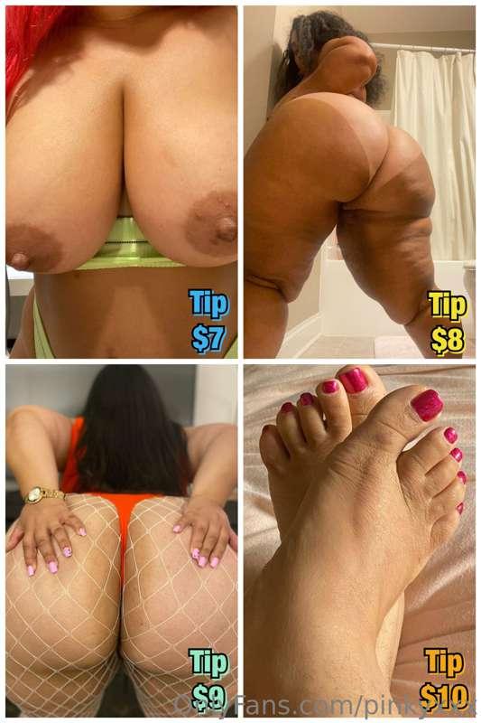 WHAT PART OF ME IS YOUR FAVORITE??? 😍 Tip me $7 for Tits, $8..