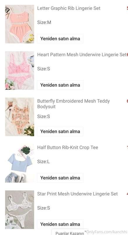 Heyecanlı bekleyiş. Yine tüm paramı gidip iç çamaşırı ve fot..