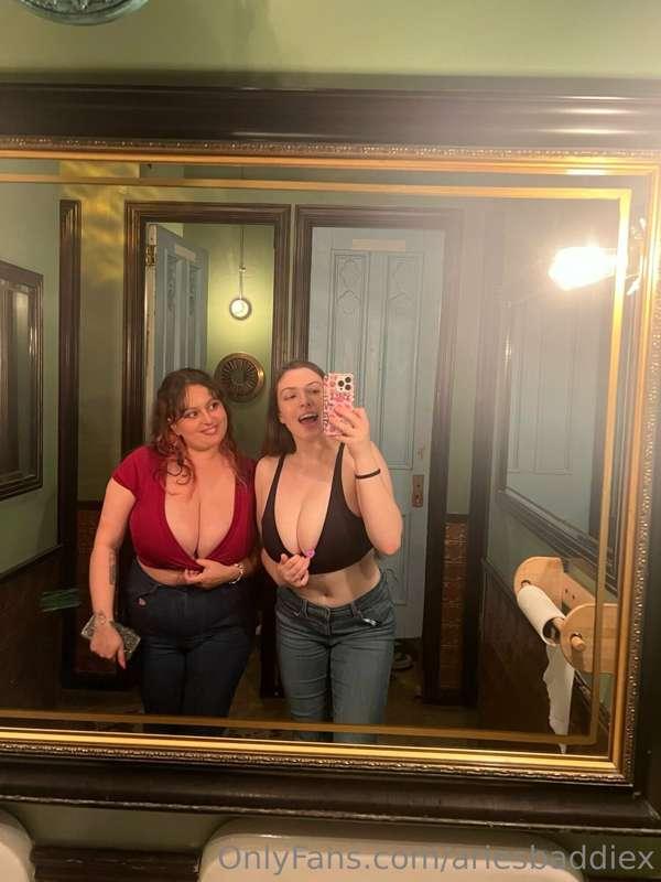 spoiler: we took our tops off 🥵 check ur DMs 😏😏