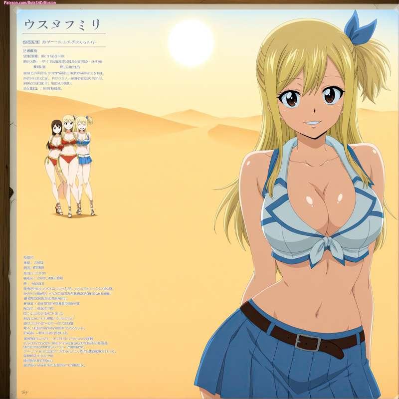 Lucy Heartfilia of Fairy Tail Sexy Poses [Gen 2.5]