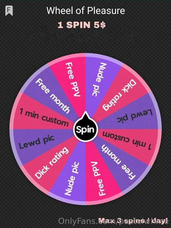 Good luck! 😘
1 spin 5$ ✨