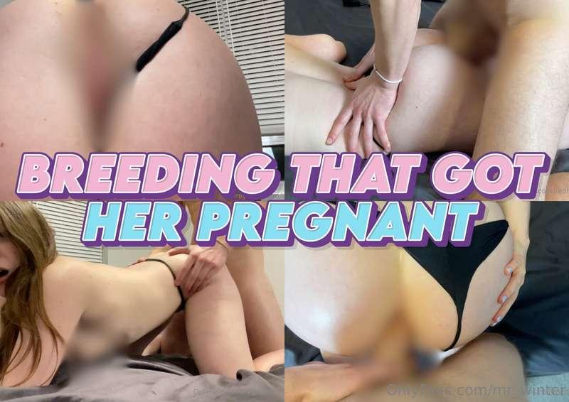 BREEDING THAT GOT HER PREGNANT!!🤰💦So @redheadwinter has been..