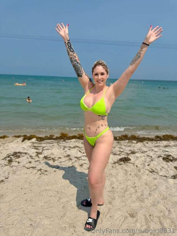 bikini barely holding it together