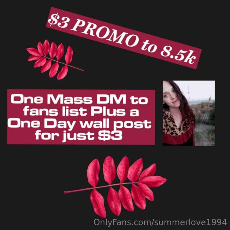 $3 PROMO TO 8.5K 💖