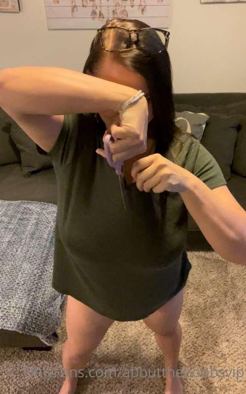 Let’s just say that I cut the clothes off of me for this vid..