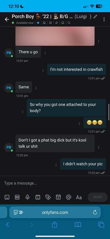 Porch boys love to send their meat for approval from the que..