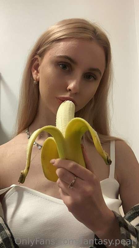 Baby, are you just going to watch me eat this banana, do you..
