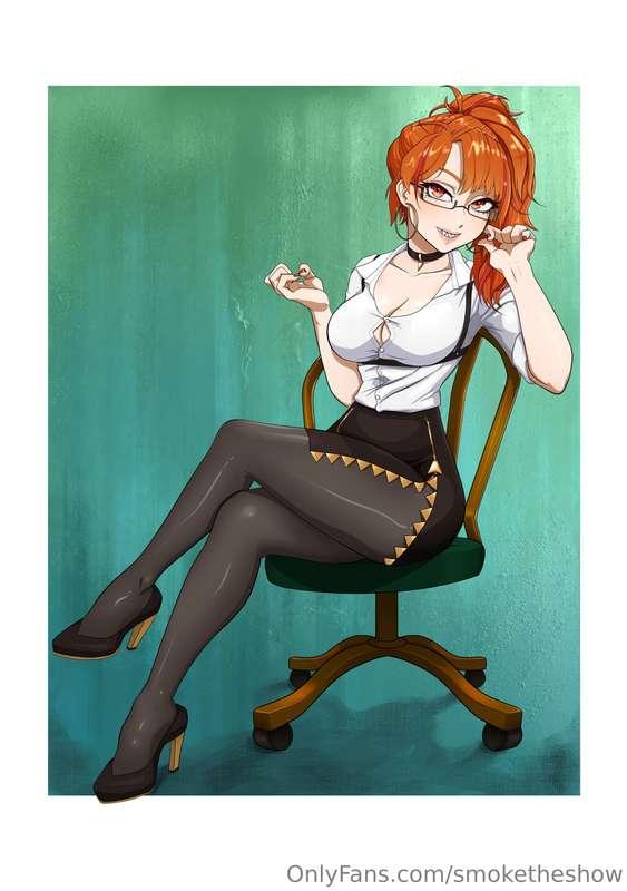 Another pin up commission! V-tuber Mako Fukasame! 