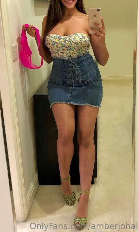 Spring weather means it's warm enough to not wear panties ou..