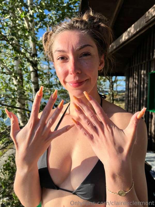 These nails were so cute. Thank you angel, you know who you ..
