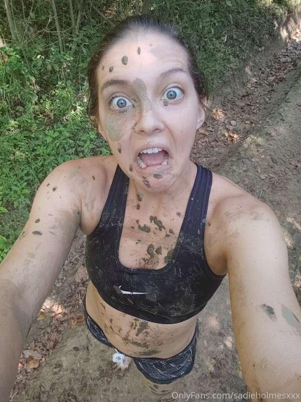 I had a dirty morning  #wetandmessy #stuckinthemud #feet