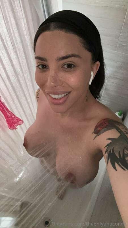 Wet titties waiting for your mouth... cum in the shower with..