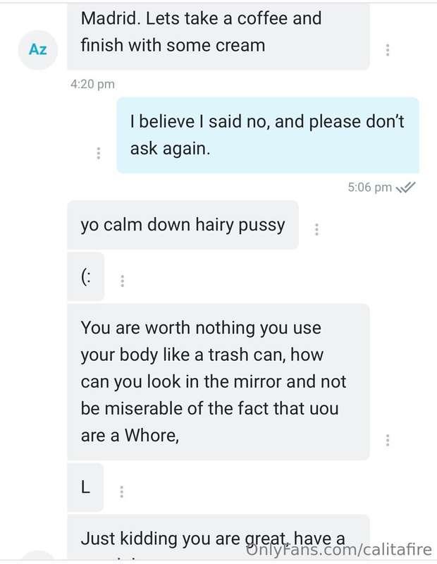 Do you know that sometimes this is the way my fans speak to ..