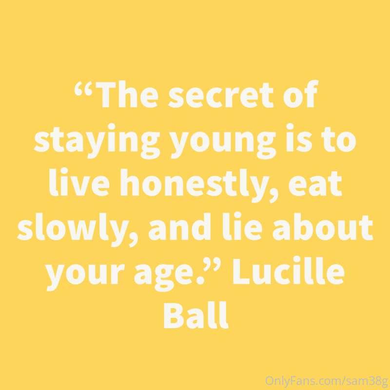 "The secret of staying yo ung is to live honestly, eat slowl..