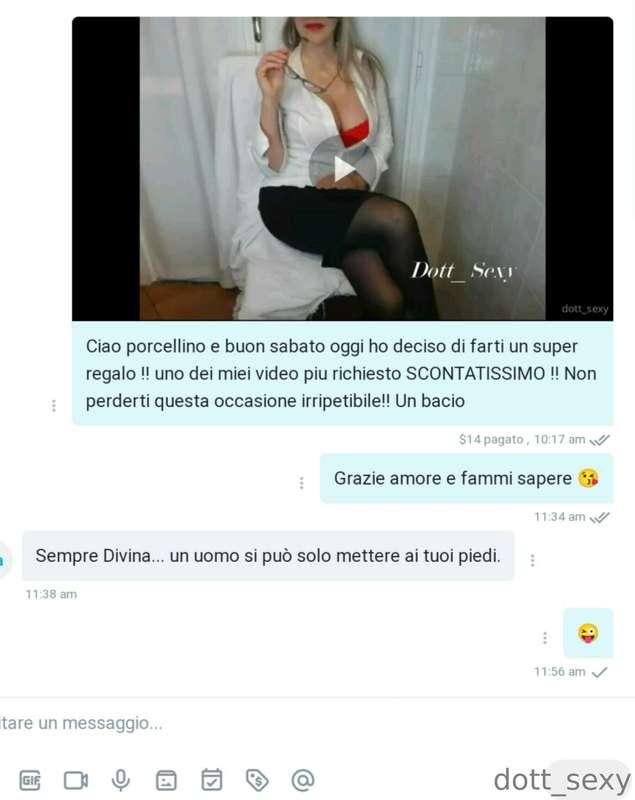 Il primo commento sul mio video di oggi ......😘