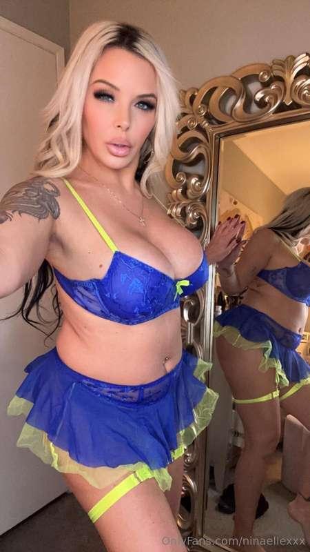 Should I wear this during our video call? And then strip off..