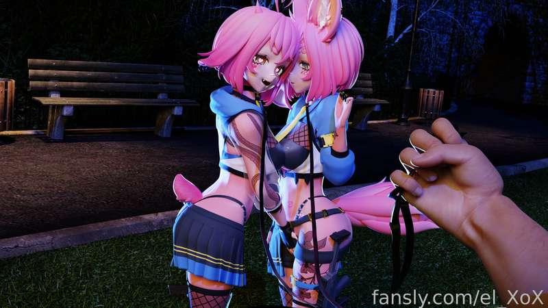 [REPOST] You take your two little girls for walkies *ruff ruff* master 🐶

Subscribe Tier 2 Cummy Bunny 🐰💙 or pay $15 to see 9 spicy photos!!

This is a repost from awhile ago I forgot to add it to the 3D Renders wall when I posted it the first time!

#vtuber #blender #hentai #renders #catgirl 