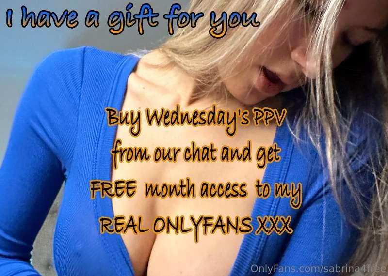 When you buy today's ppv from chat ..receive FREE access to ..