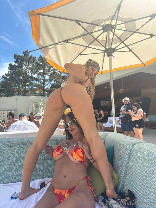 Creaming all over my friend at the day club