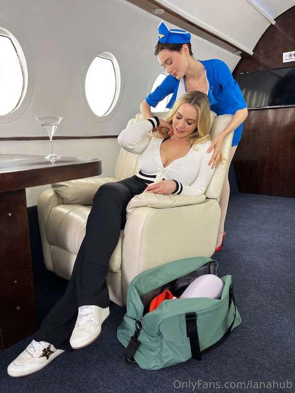 *this is your flight attendant lana rhoades speaking* and i'..