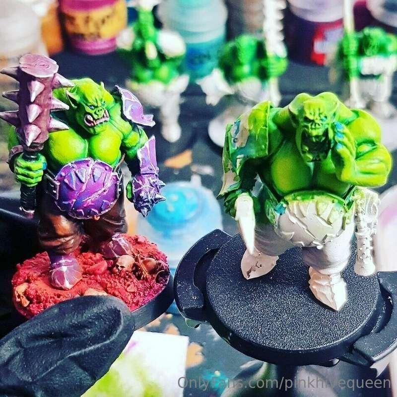 Batch painting the skin on these guys. One down so far! I'm ..