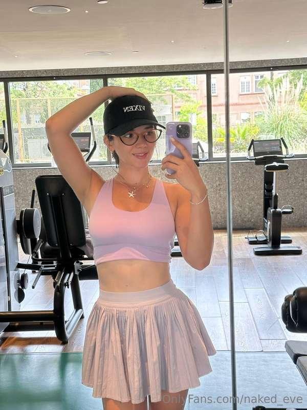Already done with my gym routine…Wanna help me with some ext..